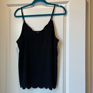 Halogen Black Scalloped Cami Top
